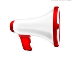 Megaphone Icon White drawing