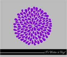 Purple Flower Vinyl Wall drawing