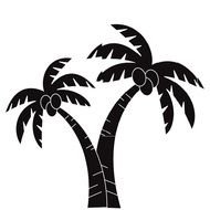 Palm Tree Silhouette Clip Art N16