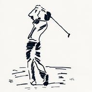 Golfer man Drawing