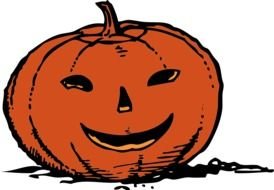 Smily Pumpkin scary face, drawing
