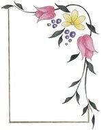 decorative border with flowers