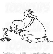 Roasting Marshmallows Cartoon N3