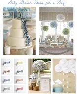 Clipart of Baby Boy Shower Decorations