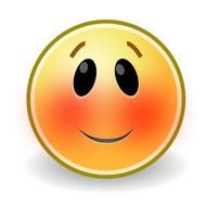 Blushing Girl Smiley Face