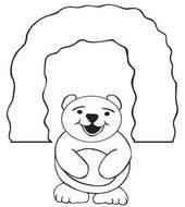 Bear Cave Coloring Page N2