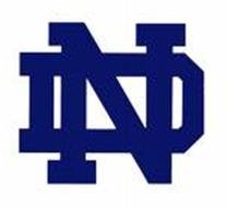 Notre Dame football logo on a white background