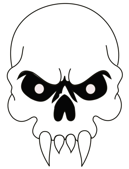 skull on a white background