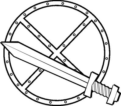 Sword And Shield Clip Art Black amp White