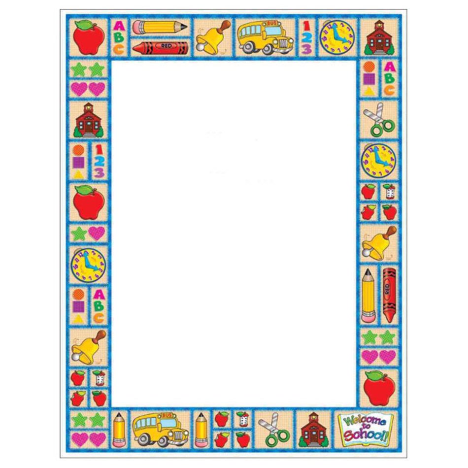 School Theme Paper Borders