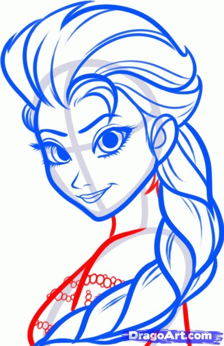 Easy Steps In How To Draw Elsa From Frozen