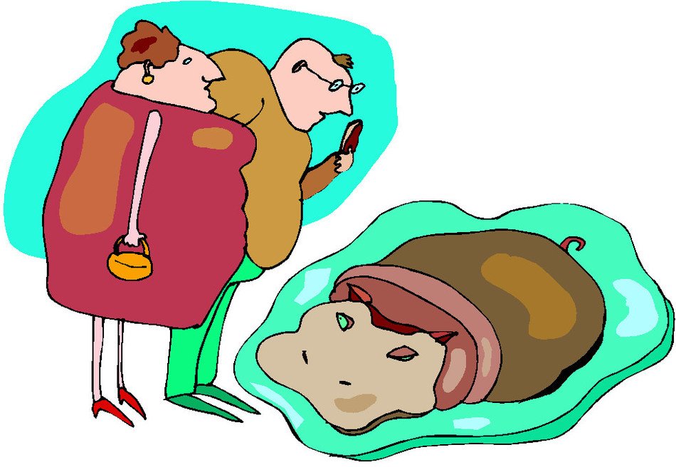 people and food drawing