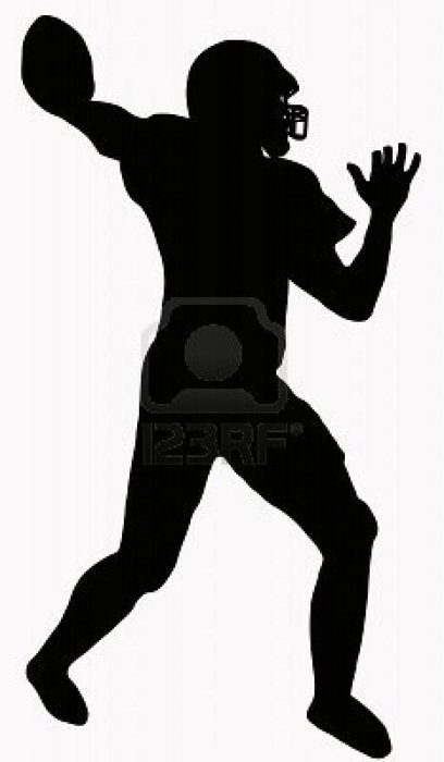Football Player Silhouette Clip Art N13