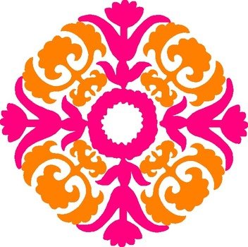 Pink And Orange Flower Clip Art