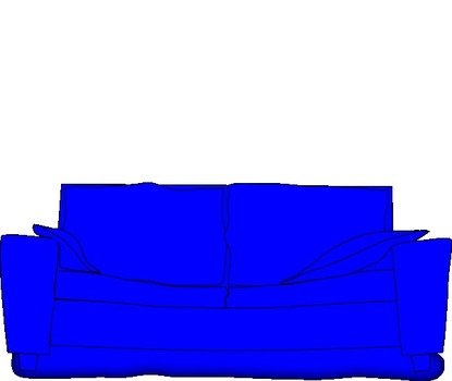 Blue Couch Clip Art N6