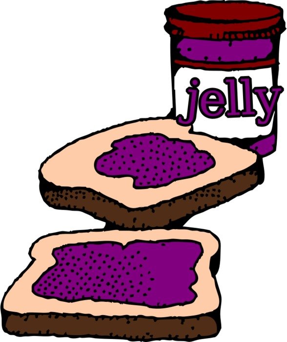 toast with jelly as a graphic image
