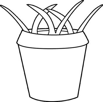 Flower Pot Clip Art Black And White N7