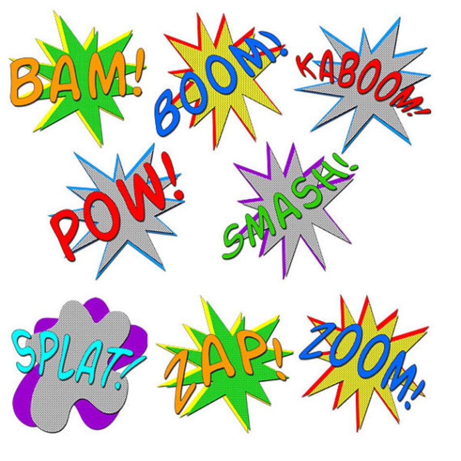 Superhero Action Clipart