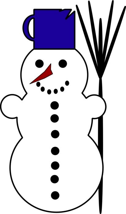 Black And White Snowman drawing