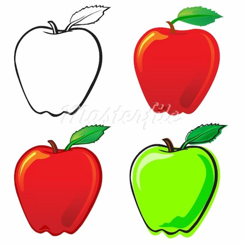 Apple Fruit Outline