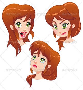 Sad Angry Girl Cartoon