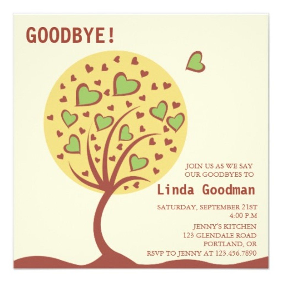 Fare Well Party Invitation