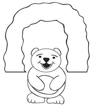 Bear Cave Coloring Page N2