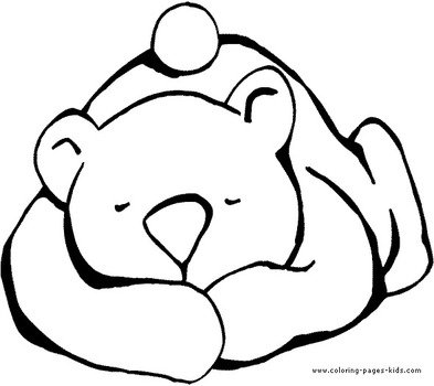 Sleeping Bear Coloring Page