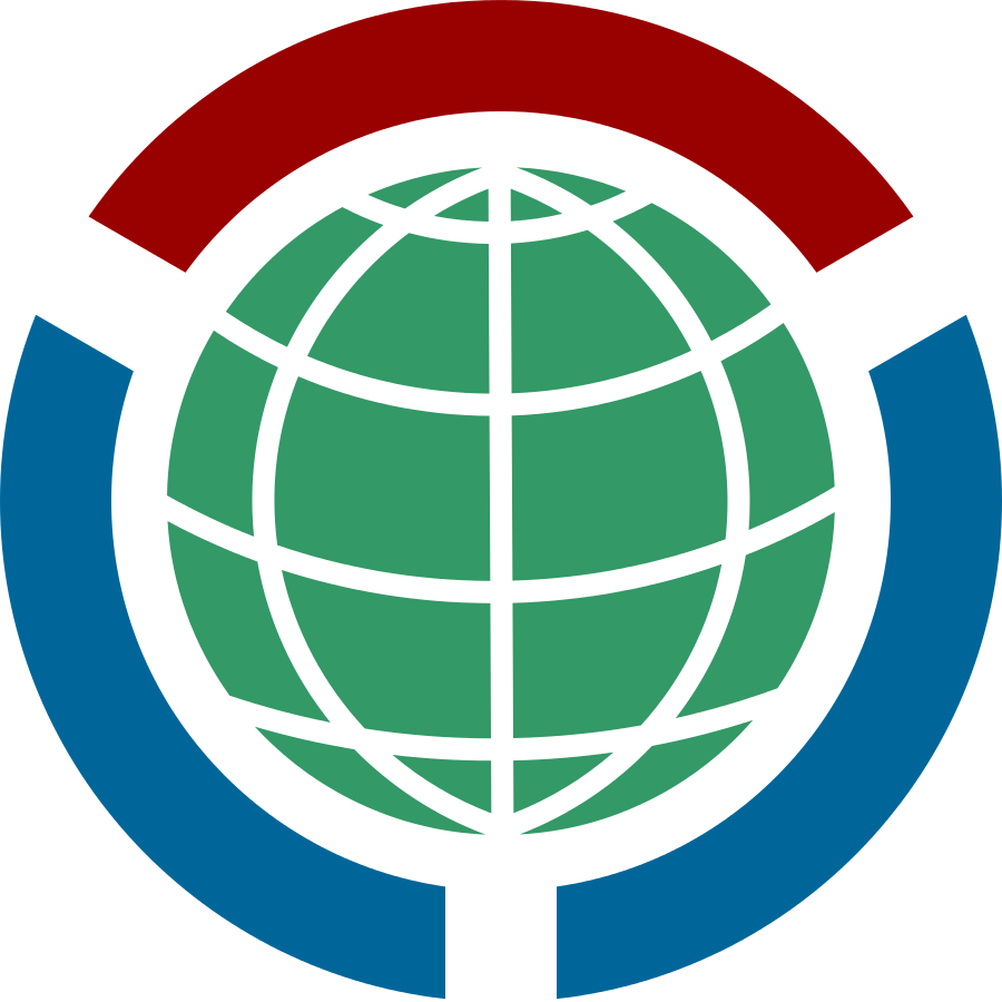 Globe in Circle With White Lines, Logo free image download