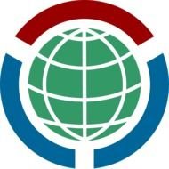 globe in Circle With White Lines, Logo