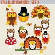 Thanksgiving Owl Clip Art N6