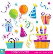 Happy Birthday Streamers Clip Art