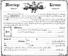 Marriage License drawing