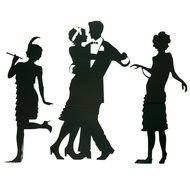 Great Gatsby character's silhouettes