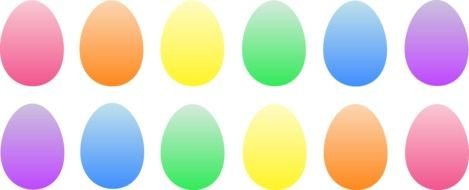colored Easter Eggs Clipart