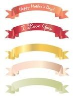 Colorful ribbon banners clipart