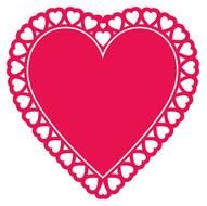 Heart Doily Clip Art N4