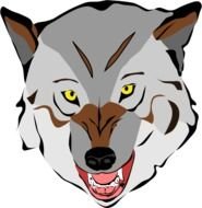 Wolf Face Clip Art N4