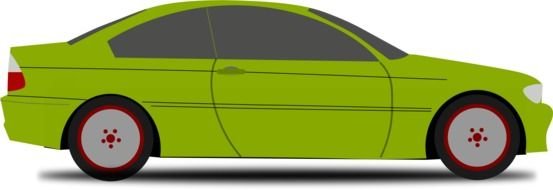 Colorful beautiful car clipart