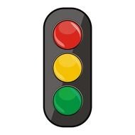 Traffic Light as a graphic illustration