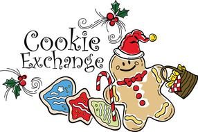 Cookie Exchange, colorful banner