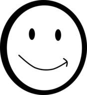 White Smiley Face Clip Art N4