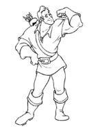 Strong Man Coloring Page drawing
