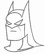 Batman, Superhero face, Coloring Page