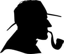 Detective Silhouette Clip Art N4