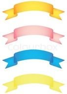 Stock Image Of Set Banner Scrolls Illustration
