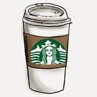 drawn Starbucks coffee cup