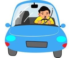cartoon drowsy driver