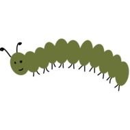 green caterpillar drawing