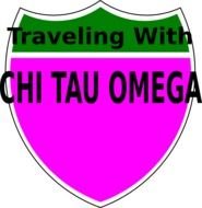 Pink amp Green Shield Clip Art